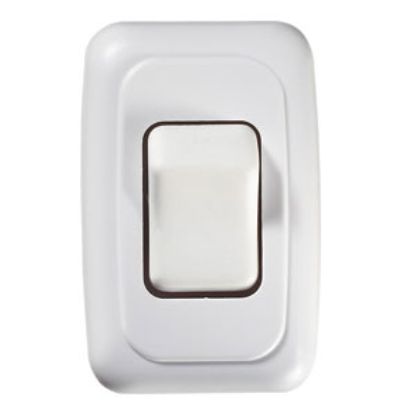 Picture of RV Designer  Black SPST Single Rocker Switch w/Bezel for Entry Step S521 19-2499                                             