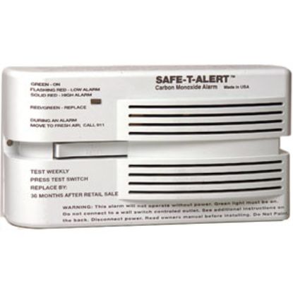 Picture of Safe-T-Alert  White 5-1/2"W x 3"H Carbon Monoxide Detector 65-541-WT 03-0251                                                 