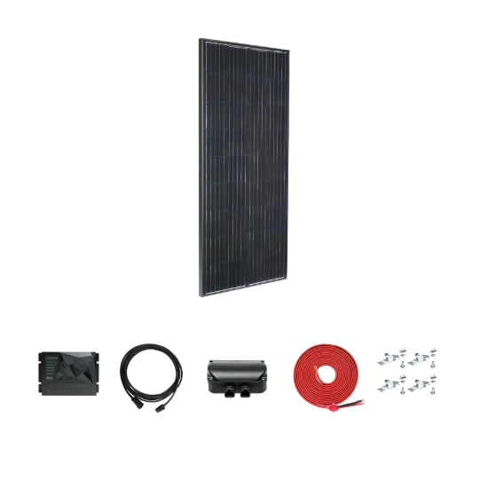 Picture of Zamp Solar Legacy Black 190 Watt Solar Panel Cinder 40 Deluxe Kit