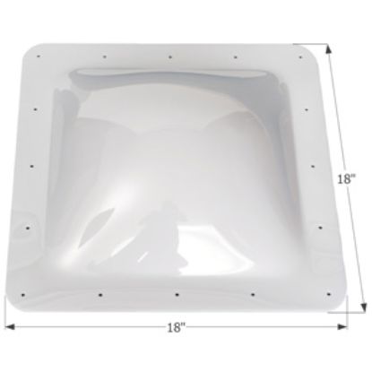 Picture of Icon  4"H Bubble Dome Square Clear PC Skylight w/18" X 18" Flange 01818 22-0013                                              