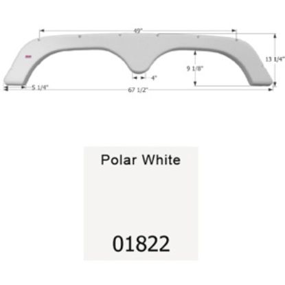 Picture of Icon  Polar White Tandem Axle Fender Skirt For Thor Brands 01822 15-0070                                                     