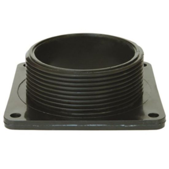 Picture of Valterra  3"MPT Plastic Waste Valve Fitting w/ Flange T1008 11-0615                                                          