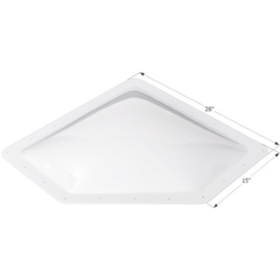 Picture of Icon  4"H Bubble Dome Neo Angle White PC Skylight w/15" X 28" Flange 01867 22-0028                                           